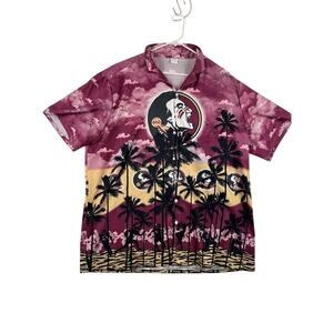 FSU Florida State Seminoles Hawaiian Shirt Tropical Sunset Design Size 2XL